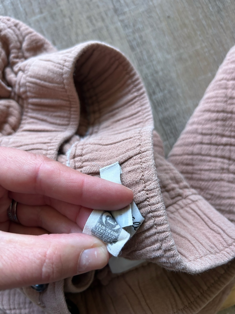 ▶️ Madewell Linen Blend Gauze Henley Crop Pants XXS Taupe Pull On Minimalist - Picture 4 of 10
